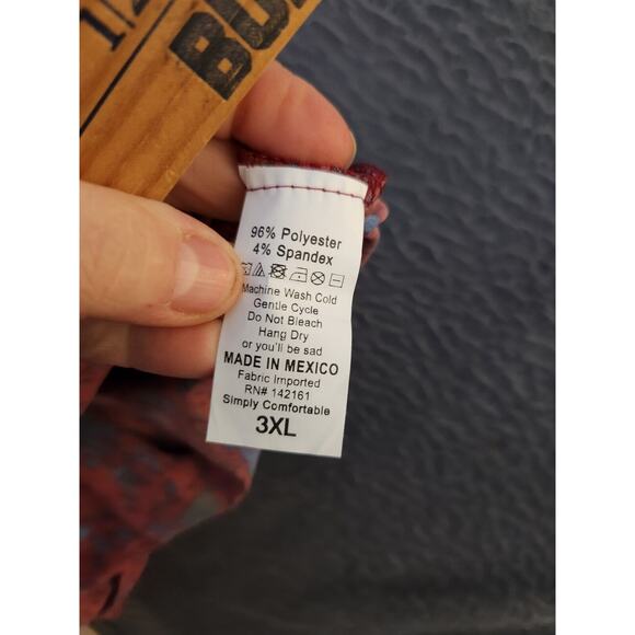 LuLaRoe Madison Skirt Women's Size 3XL Red Blue‎ Pleated Pockets Stretch NWT - Picture 6 of 7